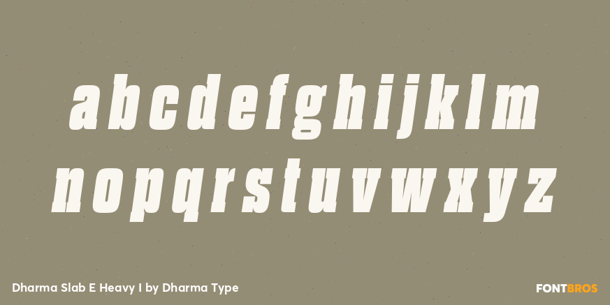 Dharma Slab E Heavy I Font Poster #3