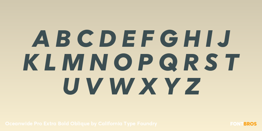 Oceanwide Pro Extra Bold Oblique Font Poster #1