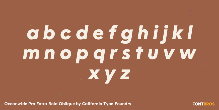 Oceanwide Pro Extra Bold Oblique Font Poster #1