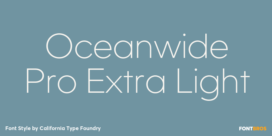 Oceanwide Pro Extra Light Font Poster #1