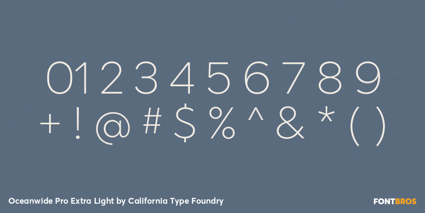 Oceanwide Pro Extra Light Font Poster #1