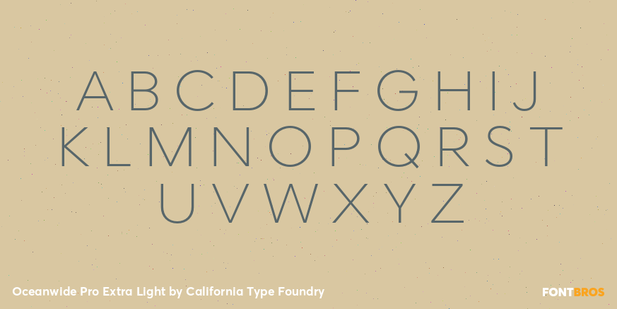 Oceanwide Pro Extra Light Font Poster #2