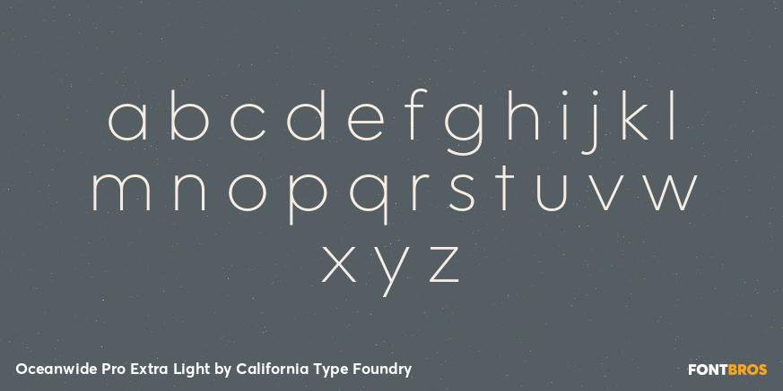 Oceanwide Pro Extra Light Font Poster #3