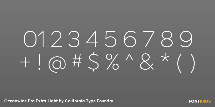 Oceanwide Pro Extra Light Font Poster #4