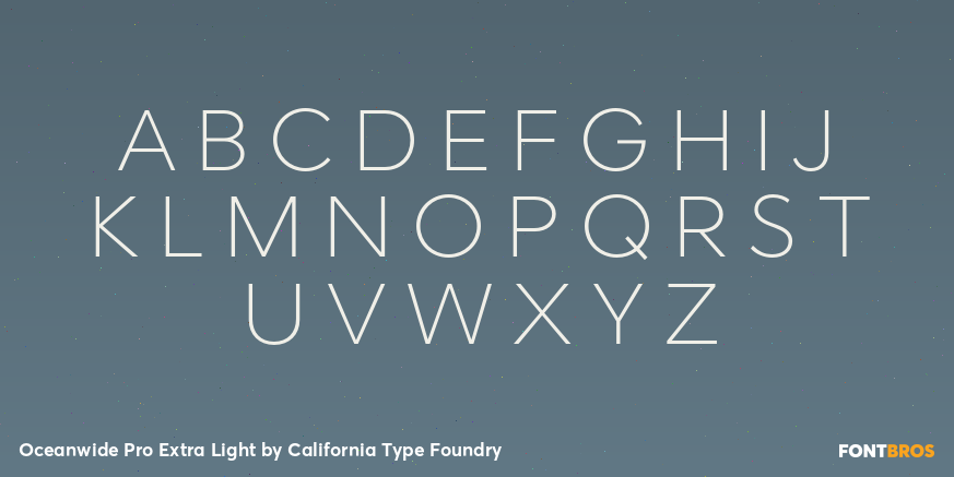 Oceanwide Pro Extra Light Font Poster #1