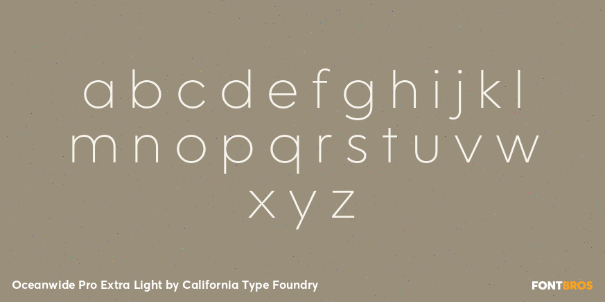 Oceanwide Pro Extra Light Font Poster #1