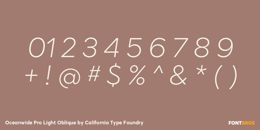 Oceanwide Pro Light Oblique Font Poster #4