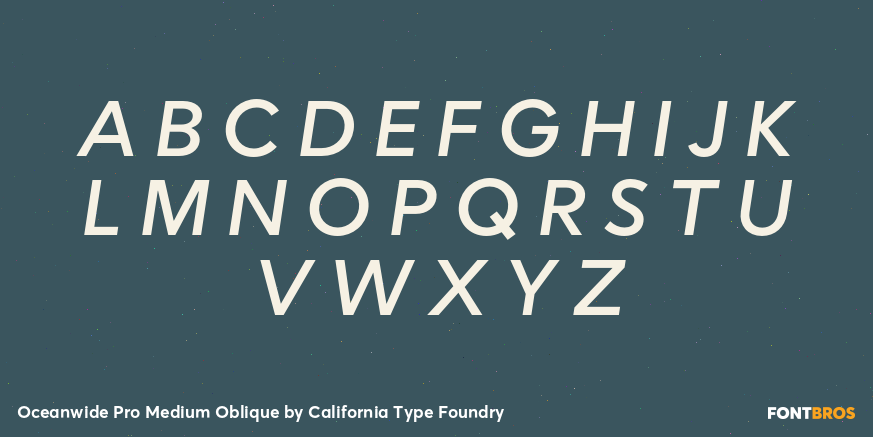 Oceanwide Pro Medium Oblique Font Poster #2