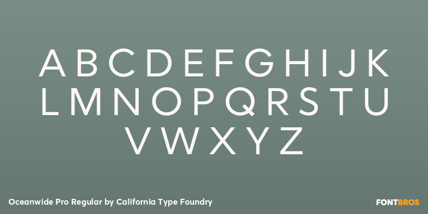 Oceanwide Pro Regular Font Poster #2