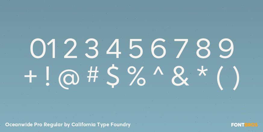 Oceanwide Pro Regular Font Poster #4