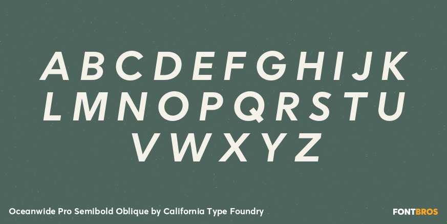 Oceanwide Pro Semibold Oblique Font Poster #1