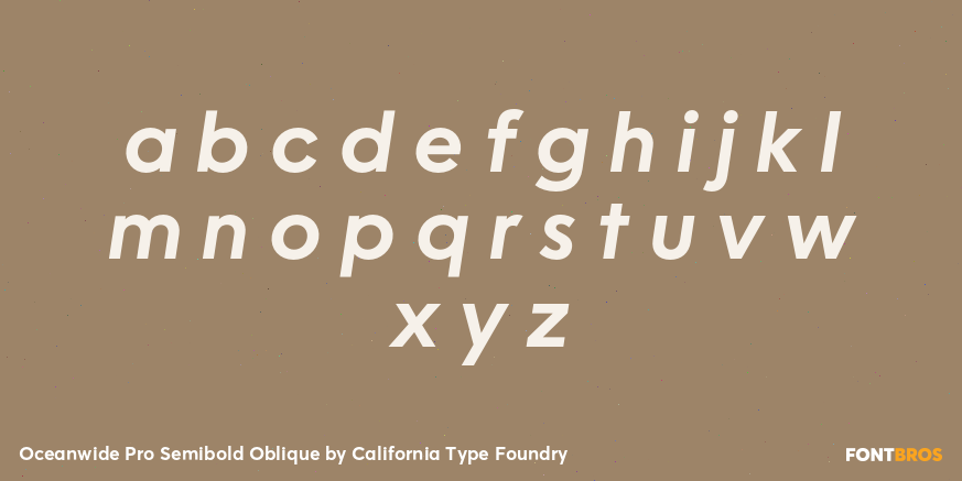 Oceanwide Pro Semibold Oblique Font Poster #1