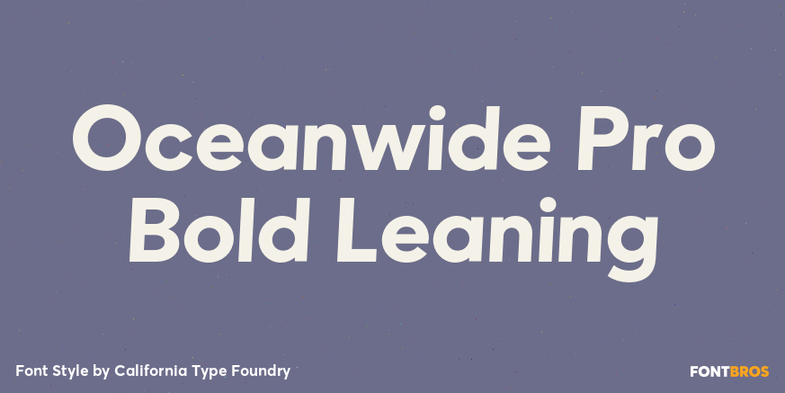 Oceanwide Pro Bold Leaning Font Poster #1