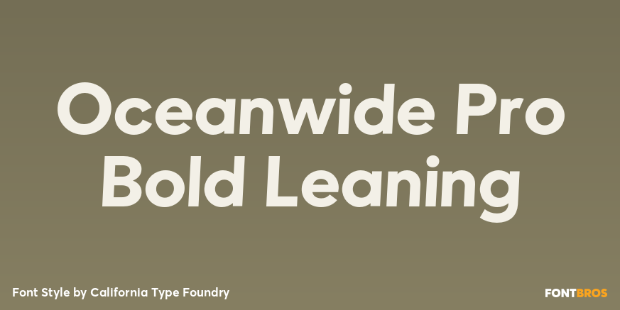 Oceanwide Pro Bold Leaning Font Poster #1
