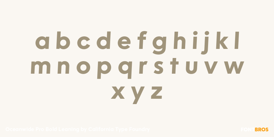 Oceanwide Pro Bold Leaning Font Poster #3