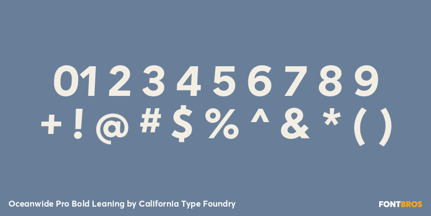 Oceanwide Pro Bold Leaning Font Poster #4