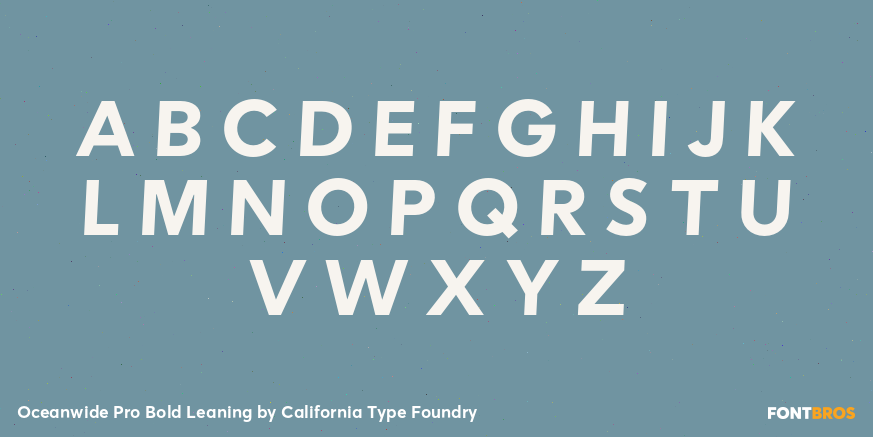 Oceanwide Pro Bold Leaning Font Poster #1