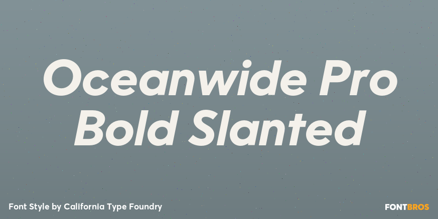 Oceanwide Pro Bold Slanted Font Poster #1