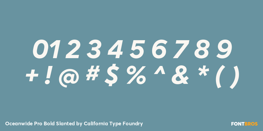 Oceanwide Pro Bold Slanted Font Poster #1