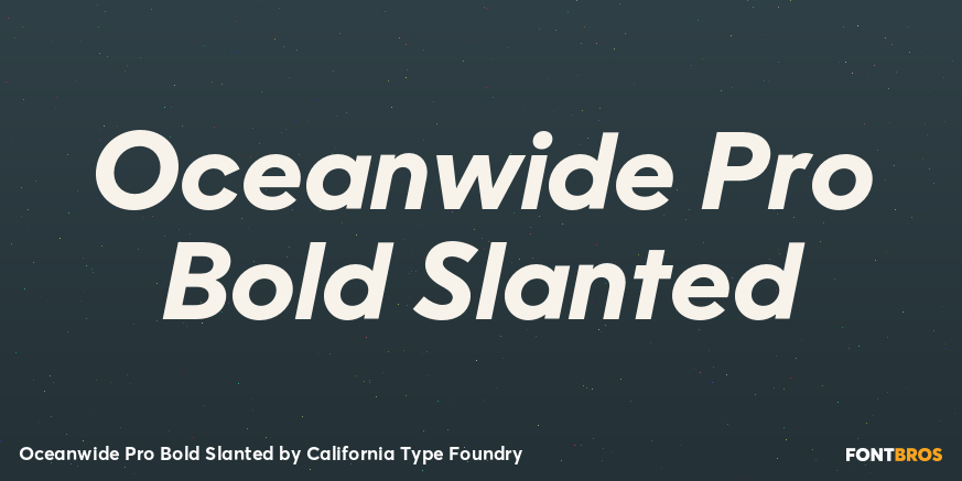 Oceanwide Pro Bold Slanted Font Poster #1