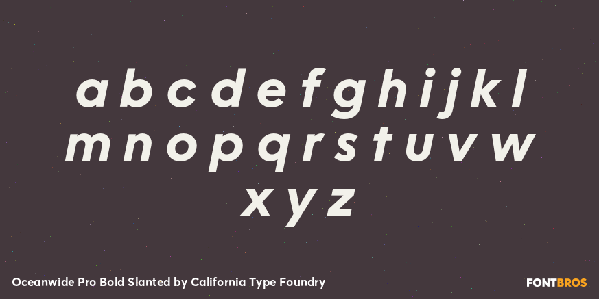 Oceanwide Pro Bold Slanted Font Poster #1