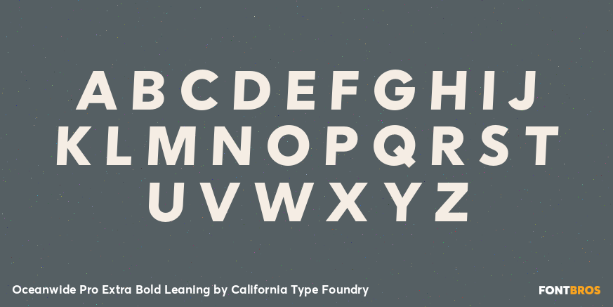 Oceanwide Pro Extra Bold Leaning Font Poster #2