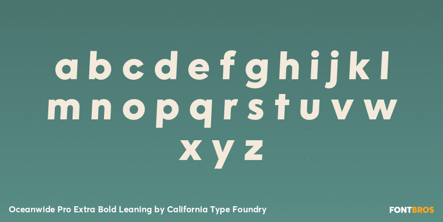 Oceanwide Pro Extra Bold Leaning Font Poster #3