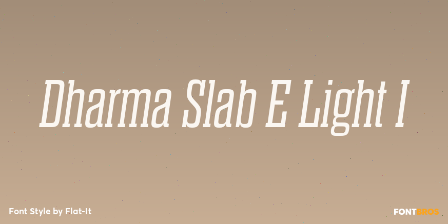 Dharma Slab E Light I Font Poster #1