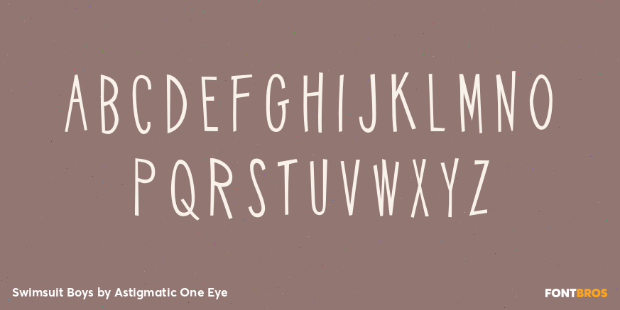 Swimsuit Boys Font Poster #2