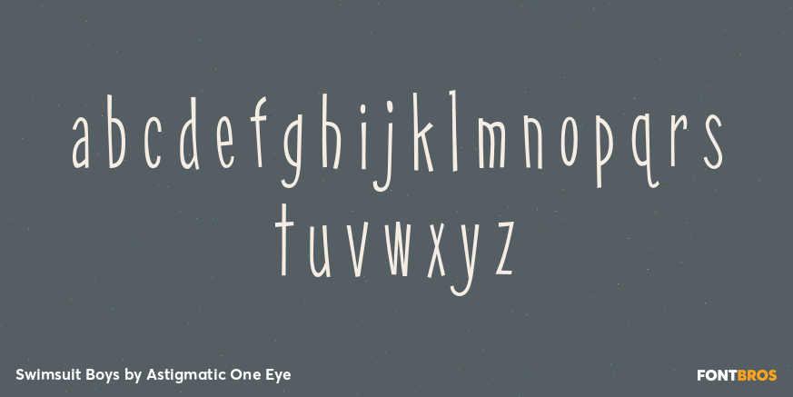 Swimsuit Boys Font Poster #3