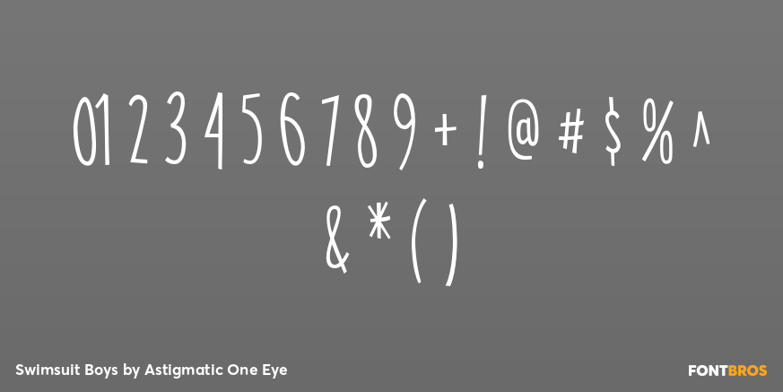 Swimsuit Boys Font Poster #4