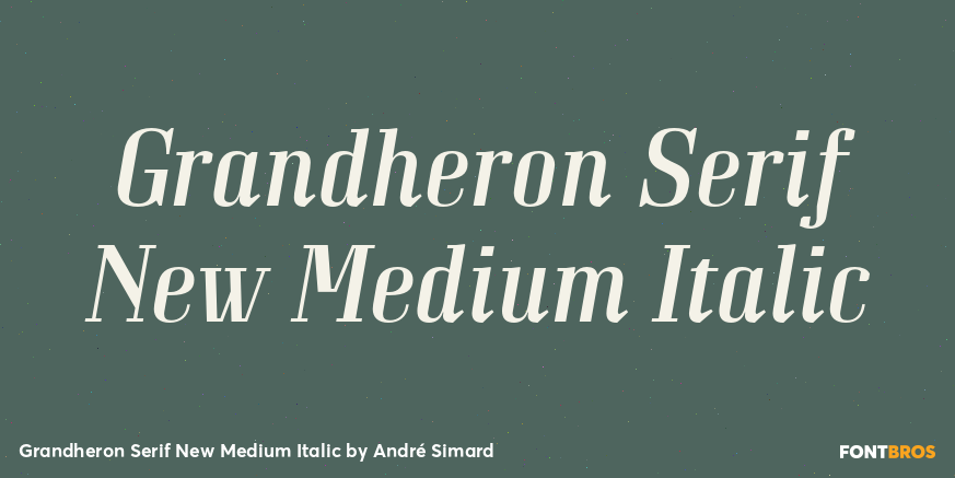 Grandheron Serif New Medium Italic Font Poster #1