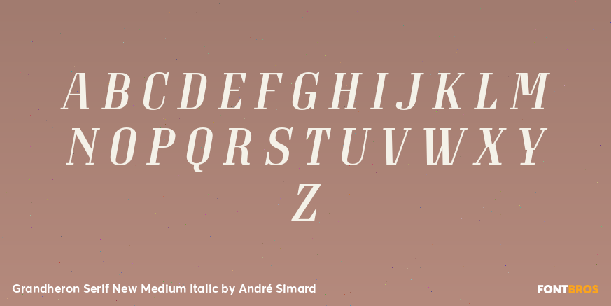 Grandheron Serif New Medium Italic Font Poster #2