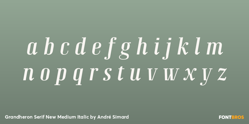 Grandheron Serif New Medium Italic Font Poster #3