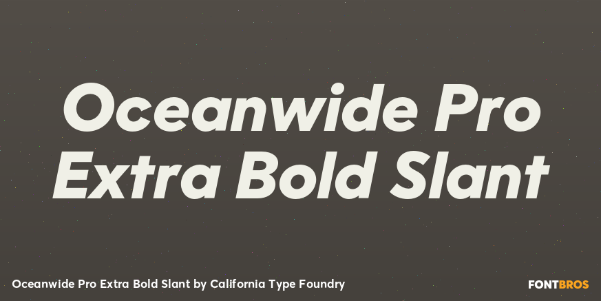 Oceanwide Pro Extra Bold Slant Font Poster #1