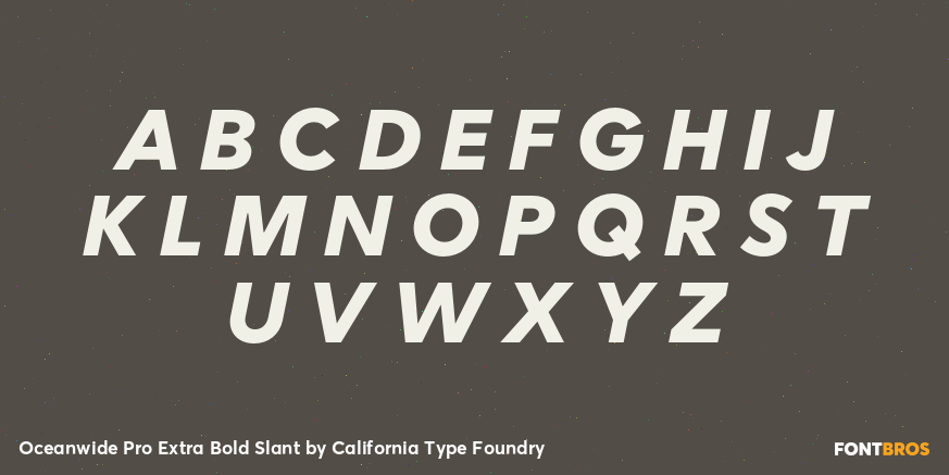 Oceanwide Pro Extra Bold Slant Font Poster #2
