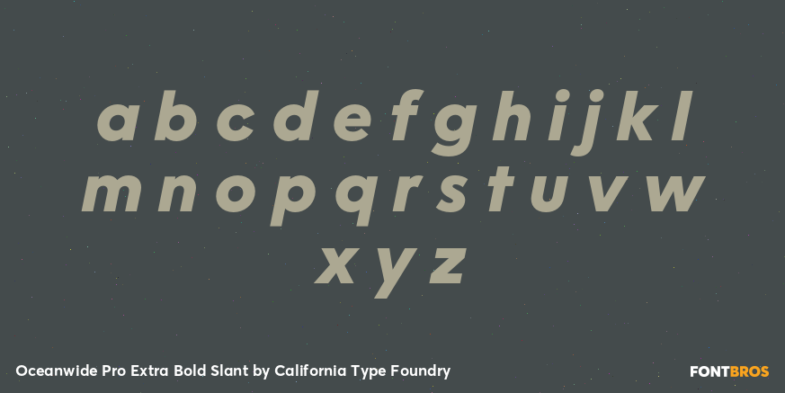 Oceanwide Pro Extra Bold Slant Font Poster #3