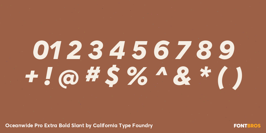Oceanwide Pro Extra Bold Slant Font Poster #4