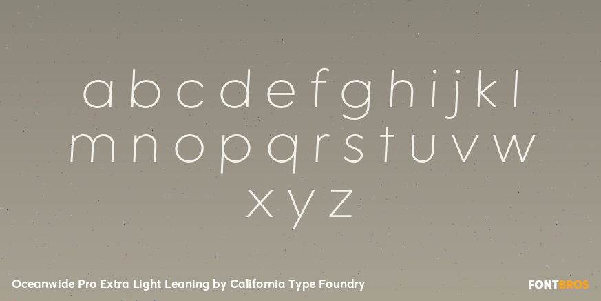 Oceanwide Pro Extra Light Leaning Font Poster #3