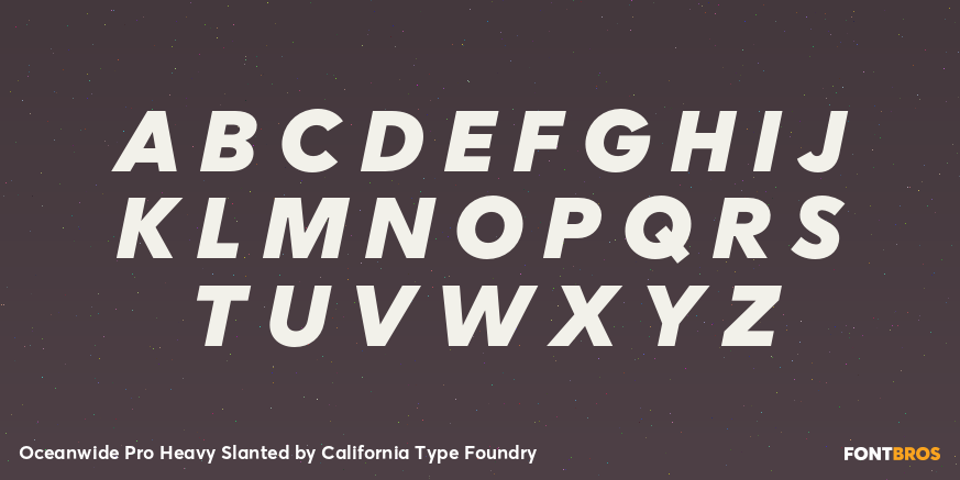 Oceanwide Pro Heavy Slanted Font Poster #2