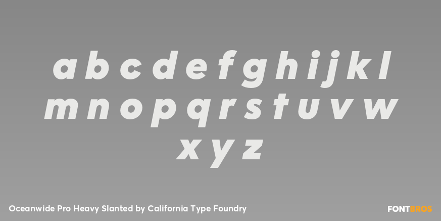 Oceanwide Pro Heavy Slanted Font Poster #3