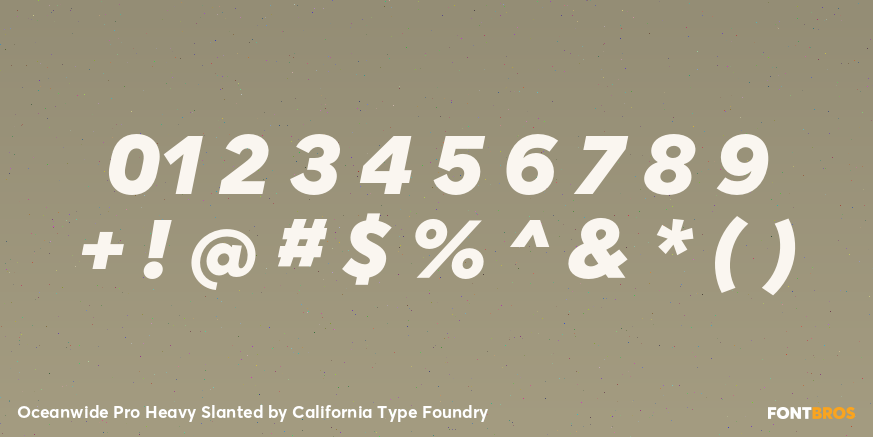 Oceanwide Pro Heavy Slanted Font Poster #4