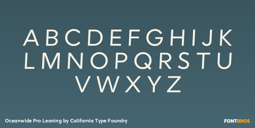 Oceanwide Pro Leaning Font Poster #2