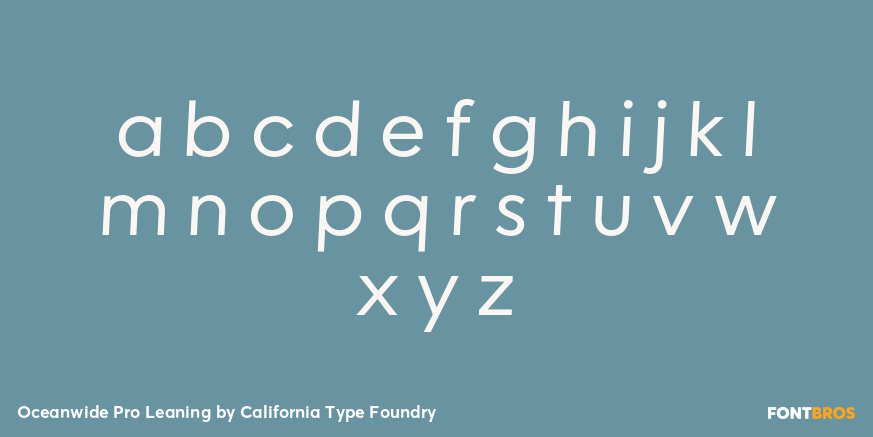 Oceanwide Pro Leaning Font Poster #3