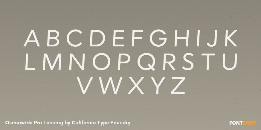 Oceanwide Pro Leaning Font Poster #1