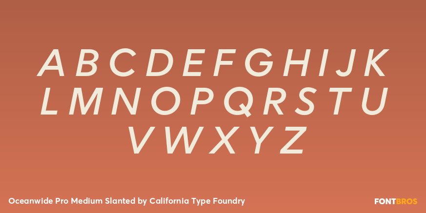 Oceanwide Pro Medium Slanted Font Poster #2