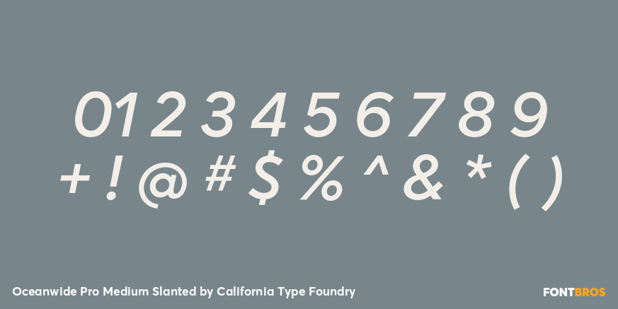 Oceanwide Pro Medium Slanted Font Poster #4
