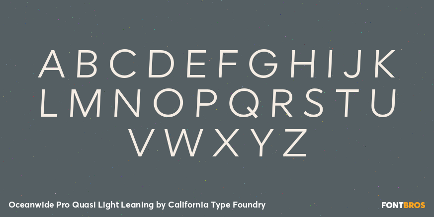 Oceanwide Pro Quasi Light Leaning Font Poster #2