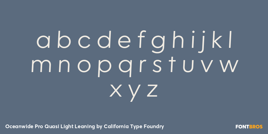Oceanwide Pro Quasi Light Leaning Font Poster #3