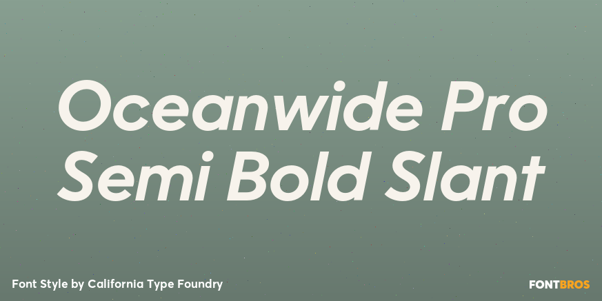 Oceanwide Pro Semi Bold Slant Font Poster #1